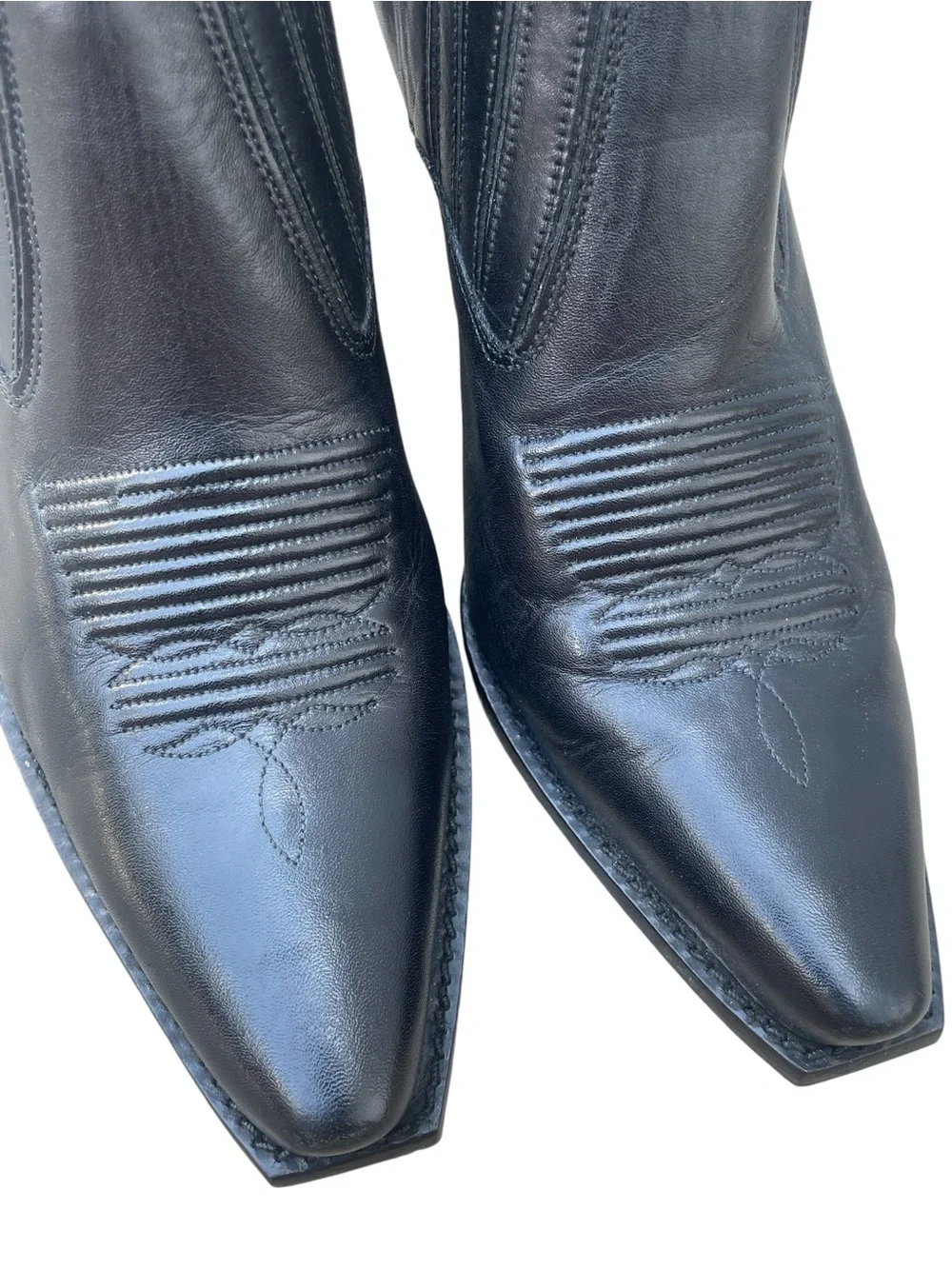 Charlie 1 Horse by Lucchese, Black Leather Western‎ Bootie, Size 6.5B, EUC